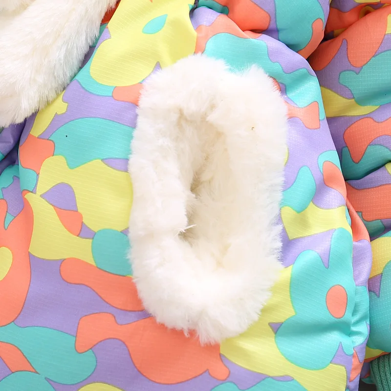 Jaqueta de Bebê Infantil do Bebê Parka da Criança Bibihou Inverno Bonito Coelho Grosso Algodão-acolchoado Bebê Menina Outerwear Meninos Meninas Neve Wear 22 Bibihou inverno bonito coelho jaqueta de bebê