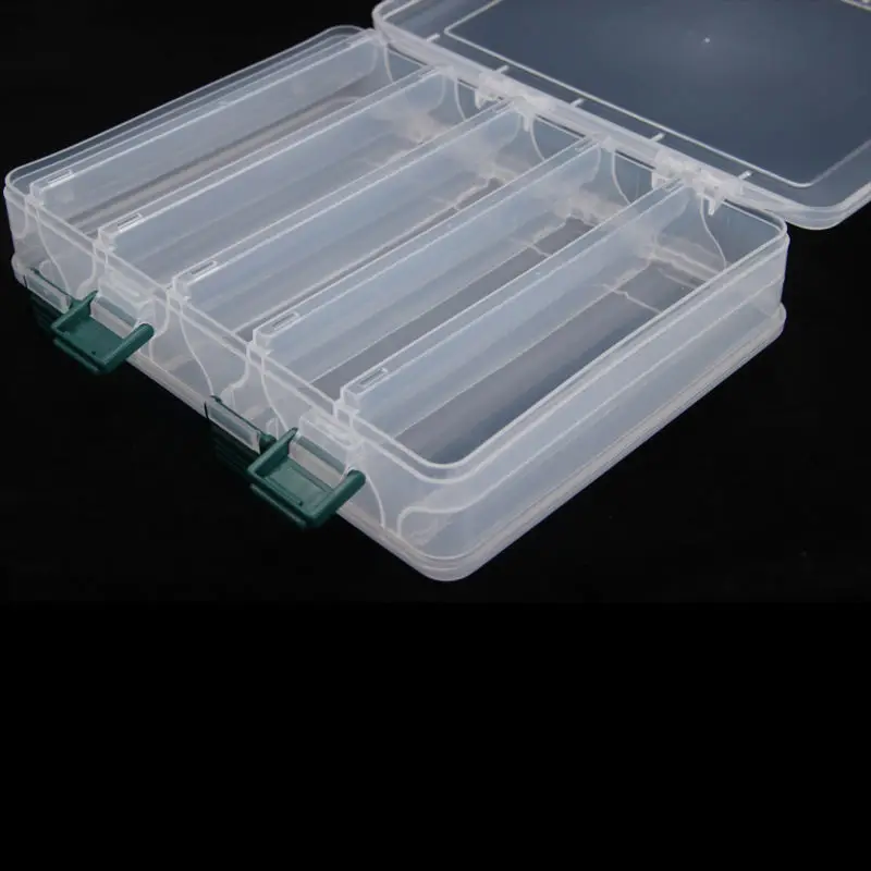 Пластиковая коробка для рыболовной приманки двухсторонняя 10 отсеков 20x16x5 см водонепроницаемая рыболовная Полезная коробка для приманки Пластиковые наживки рыболовные PESCA