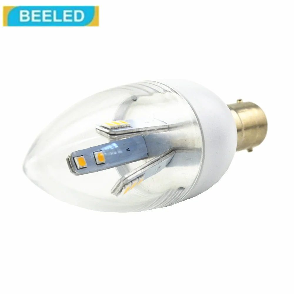 B15 E14 Светодиодный светильник в форме свечи 3 Вт Белый 220 В хрустальная лампа светодиодный светильник светодиодный e14 лампа