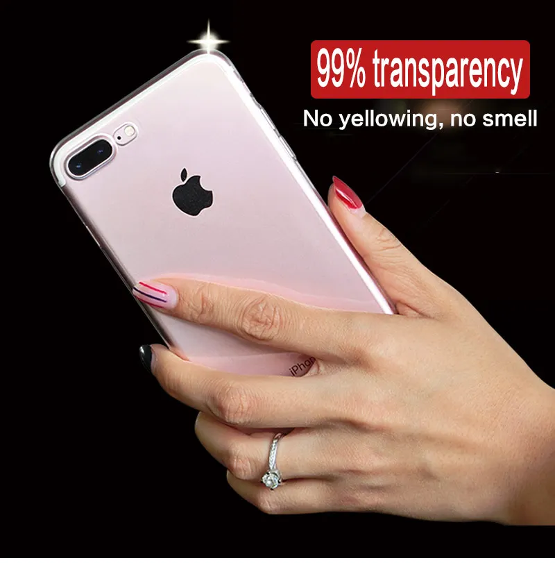 

For iphone6 7 8 x xmax mobile phone case transparent TPU silicone all-inclusive soft shell anti-fall mobile phone case