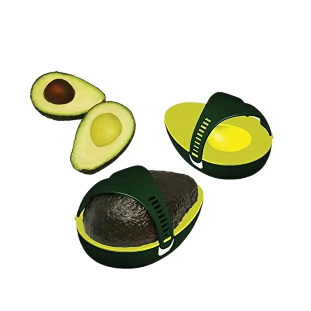Зеленый авокадо оставайтесь свежей сохранности хранения остатка половина хранение одежды держатель кухня