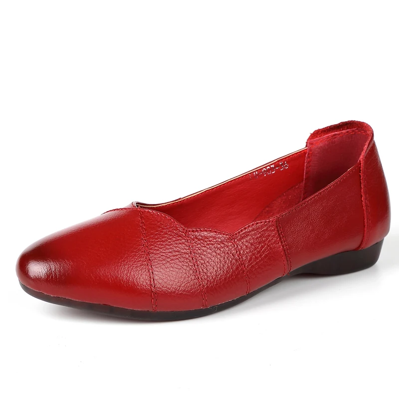 

AIYUQI Genuine leather shoes women flat 2019 new spring pointed casual comfortable mother shoes shoes women quality