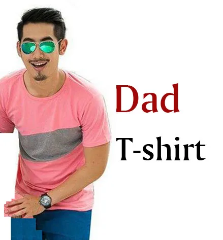 Одинаковые комплекты для семьи, летняя Одинаковая одежда для всей семьи, платье с покатыми плечами для мамы и дочки, 3 цвета - Цвет: pink Dad t shirt