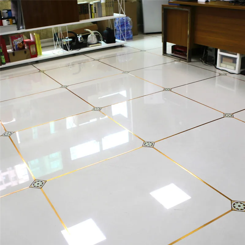 

Self Adhesive Waterproof Anti-moisture Bathroom Mosaic Gold PVC Wall Sticker Kitchen Floor Paper Ceramic Living Room Decor Tape