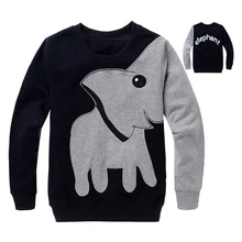 Hot 100% New Cartoon Elephant Hoodie Children Sweater Boy Girl Pullover Top Shirts Hooded Sweater