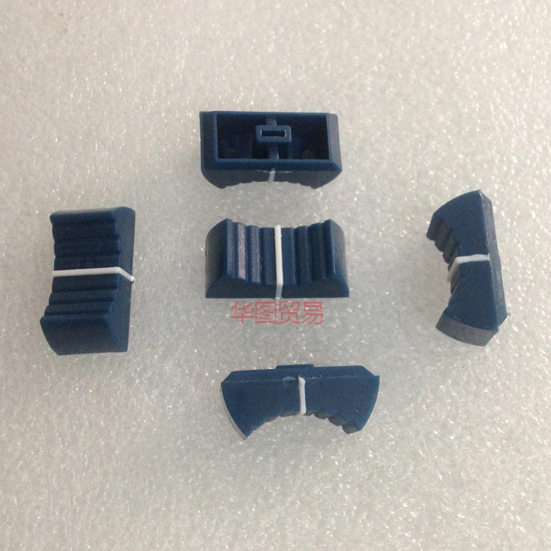 10pcs Blue Mixer Dimming table Straight Slip Potentiometer Fader Knob Cap / Push Button Cap 4mm Hole / Fader Cap blue 4mm