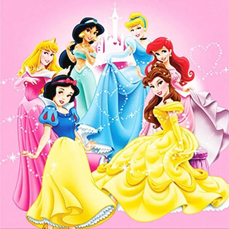 

5D DIY full Square/Round Drill diamond painting Cross stitch Disney Princesses 3D Rhinestone embroidery Home Mosaic decor gift