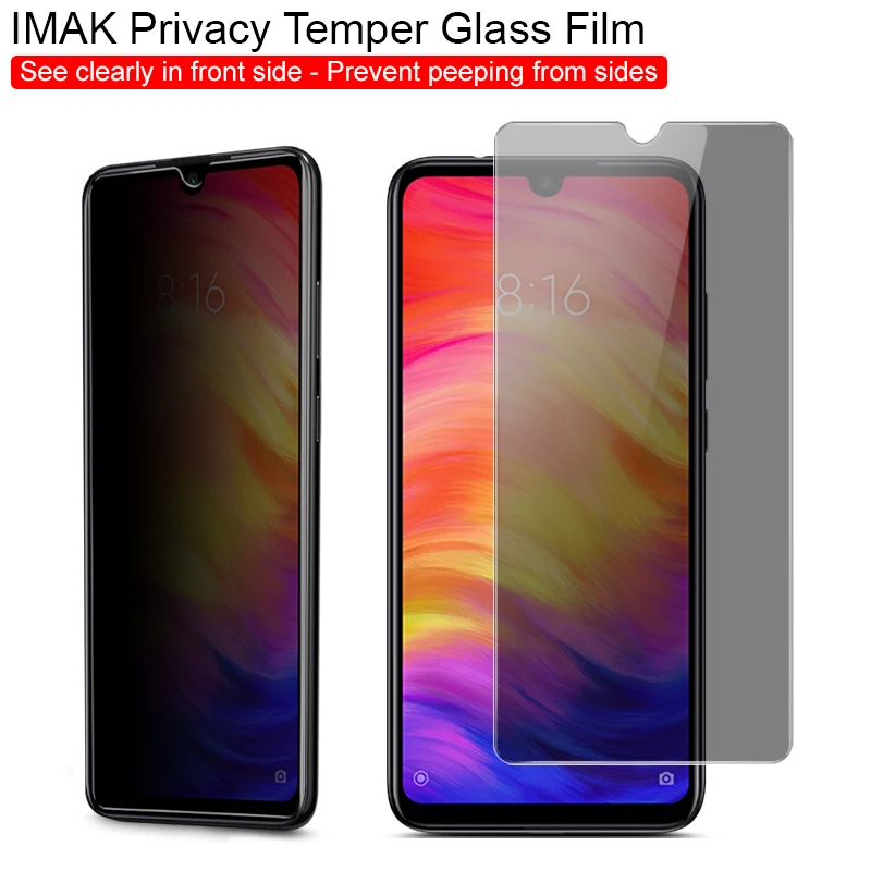 

IMAK For Xiaomi Redmi Note7 Anti Glare Front Privacy Temper Glass Protective Film For Redmi Note 7 Pro Tempered Glass Film
