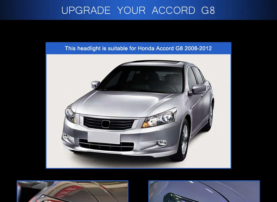 Farol para Honda Tuning Carros Accord 2008-2020 Faróis Led Completo Drl Luzes Running Bi-xenon Feixe Sinal Dinâmico Akd g8 3 g8 2008-2013 faróis led completo drl luzes