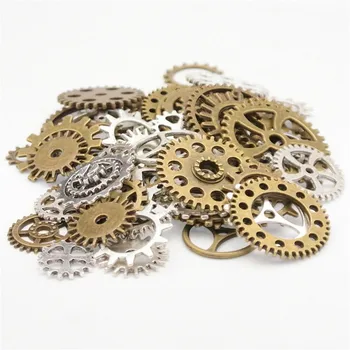 

40 pcs Steampunk Vintage Metal Mixed Gears Cog Wheel Charms Pendant Sets DIY Jewelry Accessories