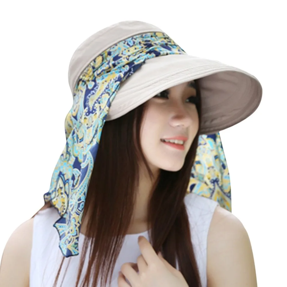 

Women Ladies Holiday Visor Hat Summer Sun Beach Foldable Roll Up Wide Brim Cap summer hat for women straw hat chapeu feminino