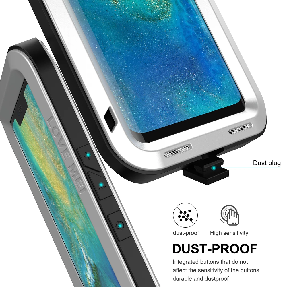 Чехол для телефона Huawei Mate 20 Pro жесткий алюминиевый металлический протектор