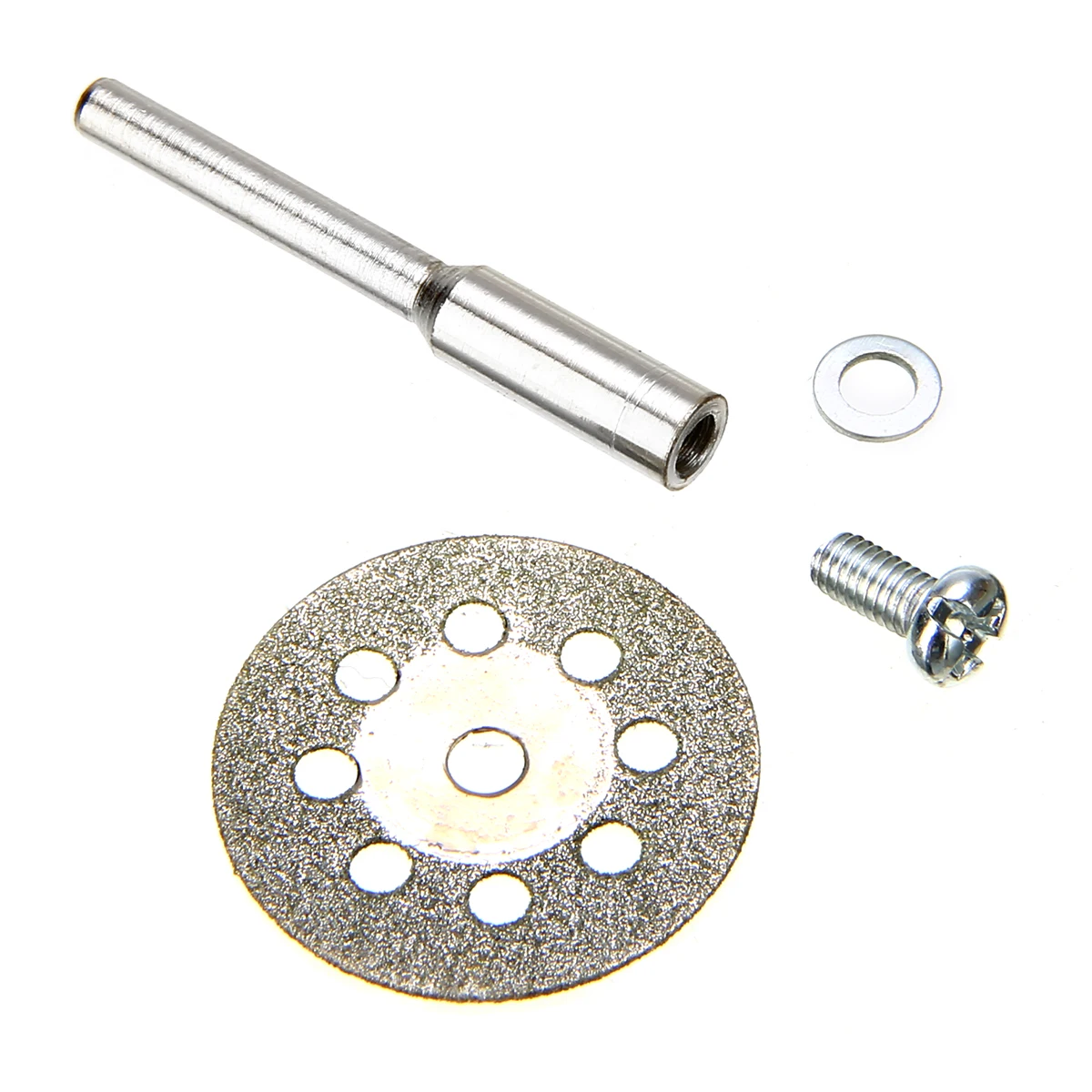 5pcs 22mm Diamond Cutting Disc Wheel Silver with 1pc Mandrel Kit Set For Rotary Drill Tool Accessories