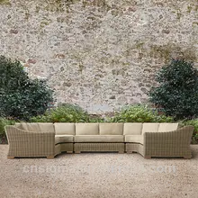 Горячая Распродажа года новейший дизайн смолы плетеная Королевский угловой диван дизайн