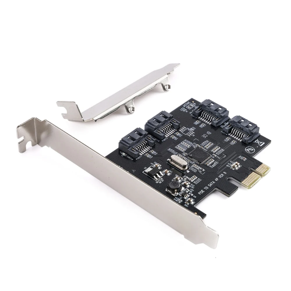 Черный Orico 4 порта Sata 3,0 Pci-E к Usb3.0 Экспресс-карта расширения Usb 3,0 6 ГБ S скорость Pcie адаптер Marvell 9215 чип для рабочего стола Co - Цвет: Черный