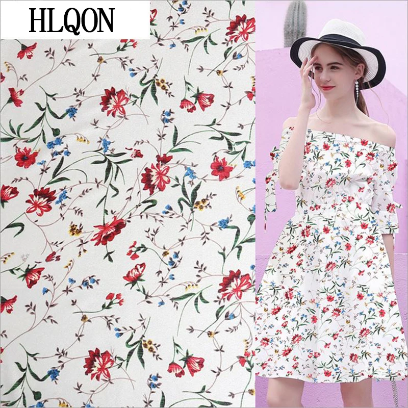 Франция импортированных шифон жаккардовые атласа шелковой ткани для модная женская одежда юбка ручной работы дома нежный текстильной по DIY