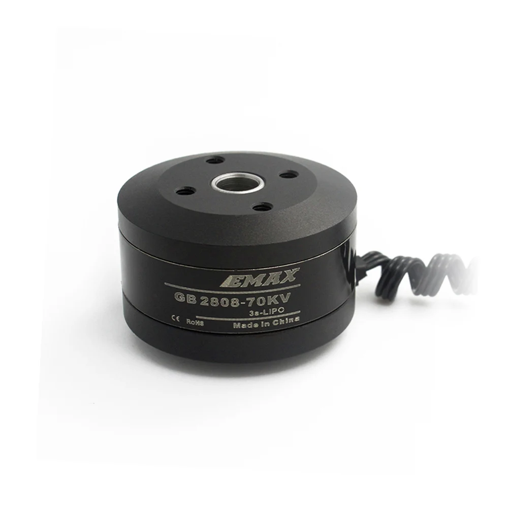 

Official Emax Brushless Motor EMAX GB2808 Brushless Gimbal Motor Hollow Shaft 70KV 100T