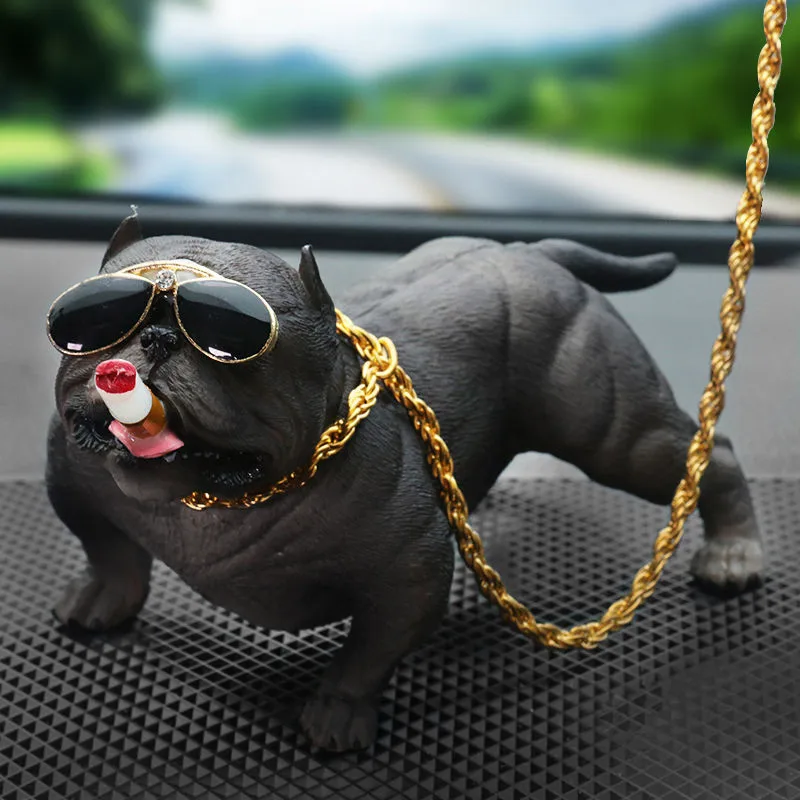 1/6 Имитация животных милый щенок американская Bully Pitbull салон автомобиля кукла