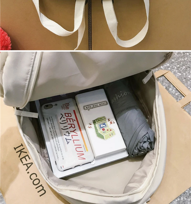 DCIMOR женский рюкзак с вышитыми буквами, высококачественный водонепроницаемый нейлоновый рюкзак для девочек-подростков, рюкзак для отдыха и путешествий, Mochilas