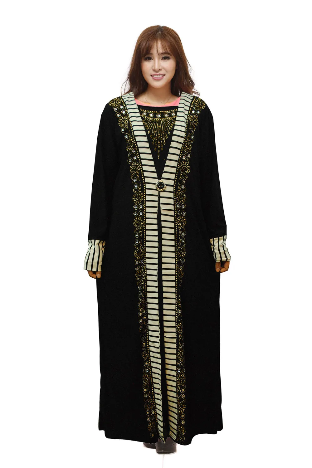 Разнообразие стилей мусульманских женщин с длинным рукавом Дубай платье макси abaya jalabiya исламское женское платье одежда халат Кафтан Мода