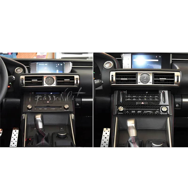 Углеродное волокно автомобильный Кондиционер CD панели украшения наклейки для автомобилей для Lexus IS250 300H авто интерьер автомобиля Стайлинг Аксессуары