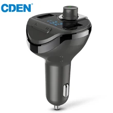 CDEN High Power Quick Charge Car MP3 Transmitter Bluetooth For Car FM Modulator Carkit Higher Security Level 2 USB