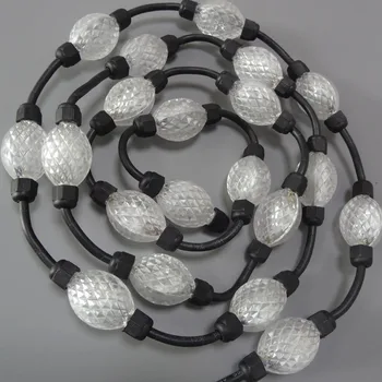 

IP67 WS2811 addressable 3D 35mm diameter full color clear ball;DC12V;1.44W;double sided 3pcs 5050 leds each side;40pcs/string;