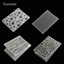 1 шт пластиковый подарок сердце точка звезда кора дерево текстура тиснение папка для скрапбукинга DIY альбом карта инструмент-шаблон штамп