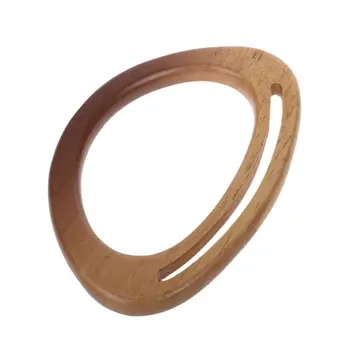 

Women Wooden D-Shape Bag Handle Replacement for Purse Shoulder Messenger Bags Handbag DIY Making