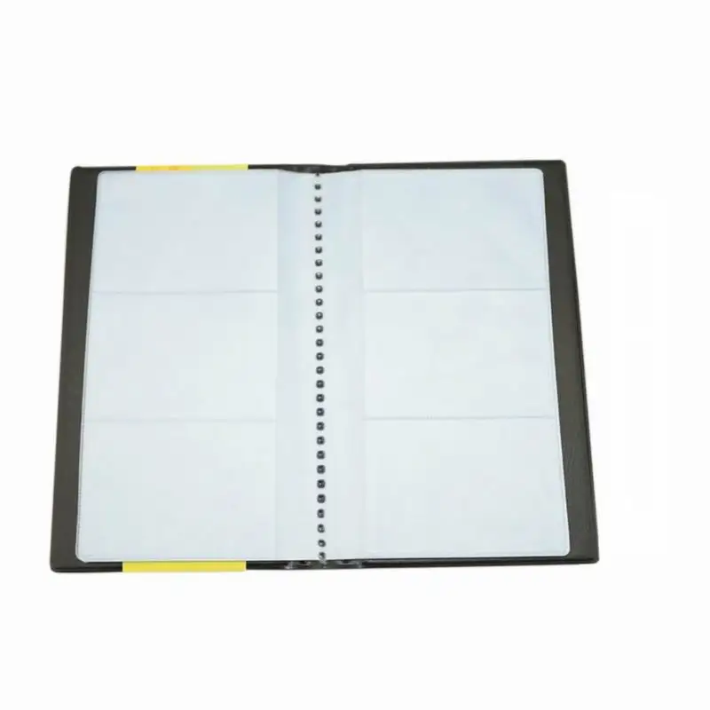 PU 가죽 120 슬롯 플라스틱 주최자 명함 ID 홀더