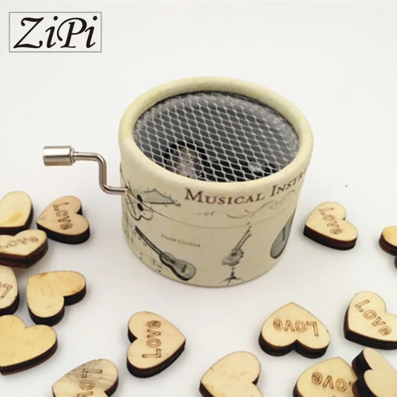 Zipi музыкальная шкатулка Инструменты Бумага рукоятка 18 мелодий DIY романтическая