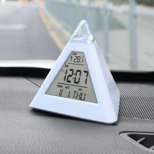 Украшение автомобиля светящиеся красочные обесцвечивание будильник Пирамида электронный Щелкунчик авто Интерьер приборной панели орнамент аксессуары