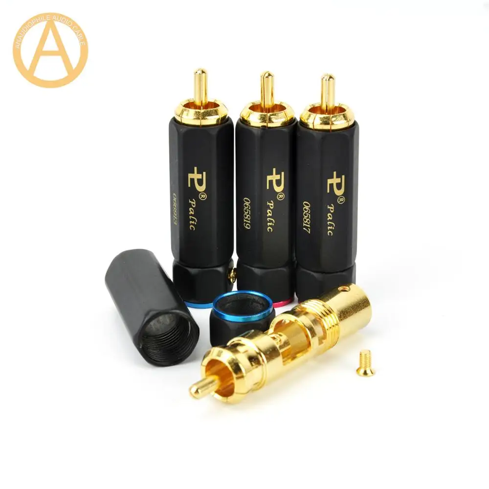 Pure Copper RCA Plug Connector Gold Plated Self-Locking RCA Connector For HIFI Audio RCA Coaxial Video Cable DIY 9mm Diameter Pure Copper RCA Plug Connector Gold Plated Self-Locking RCA Connector For HIFI Audio RCA Coaxial Video Cable DIY 9mm Diameter