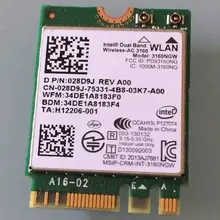 Беспроводная карта адаптера для Dell Intel Двухдиапазонная Беспроводная AC N Bluetooth 4,0 карта NGFF 3160NGW ac 28D9J 028d9j