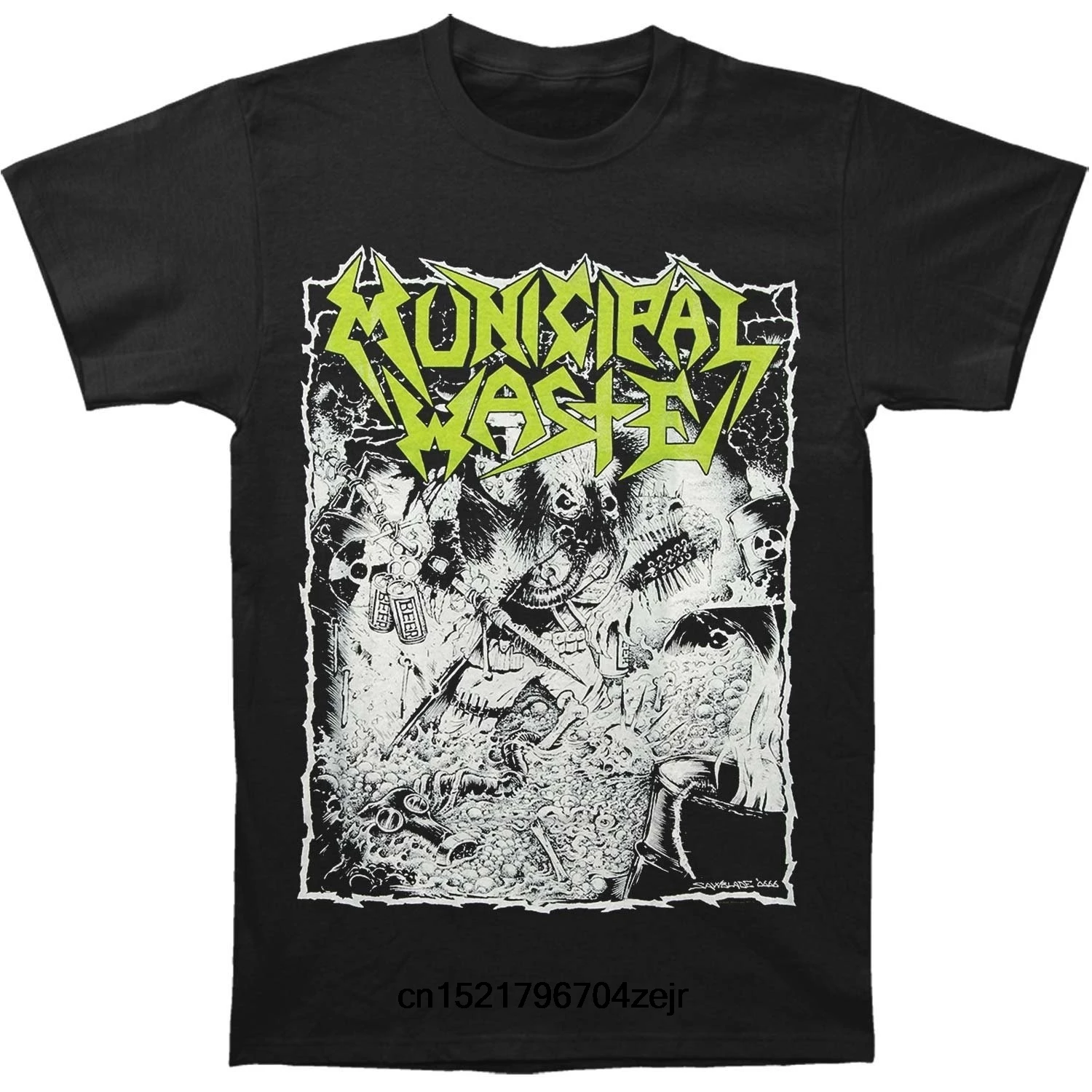 Men t shirt Custom Personality Municipal Waste Hunter Black Fashion Punk t-shirt novelty tshirt women | Мужская одежда