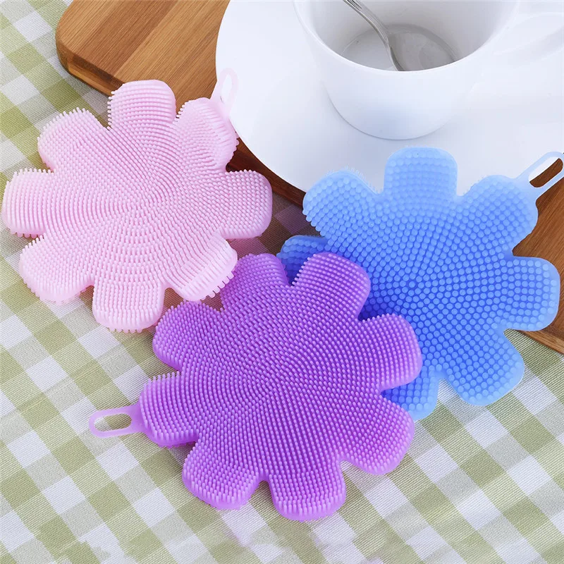 Многофункциональная силиконовая губка для мытья посуды с фруктовым овощом