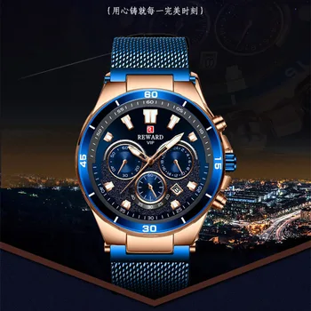

Luxury Brand Mens Watches Military Quartz Men's Watch Chronograph Stainless Steel Watch Men Sport Male Clock Relogio Masculino