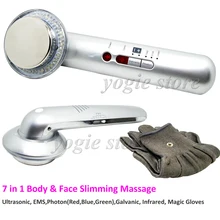 Portable Ultrasound EMS Slimming Photon Facial Massager Face Galvanic Sonic Skin Care Burn Fat Anti Cellulite Beauty Equipment