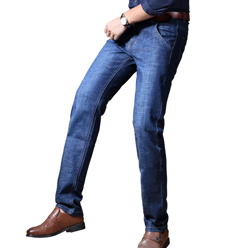 Для Мужчин's прямые узкие джинсы брюки для девочек осень зима новый молодой моды джинсы женщин брендовая одежда плюс размеры 29 ~ 40 синие