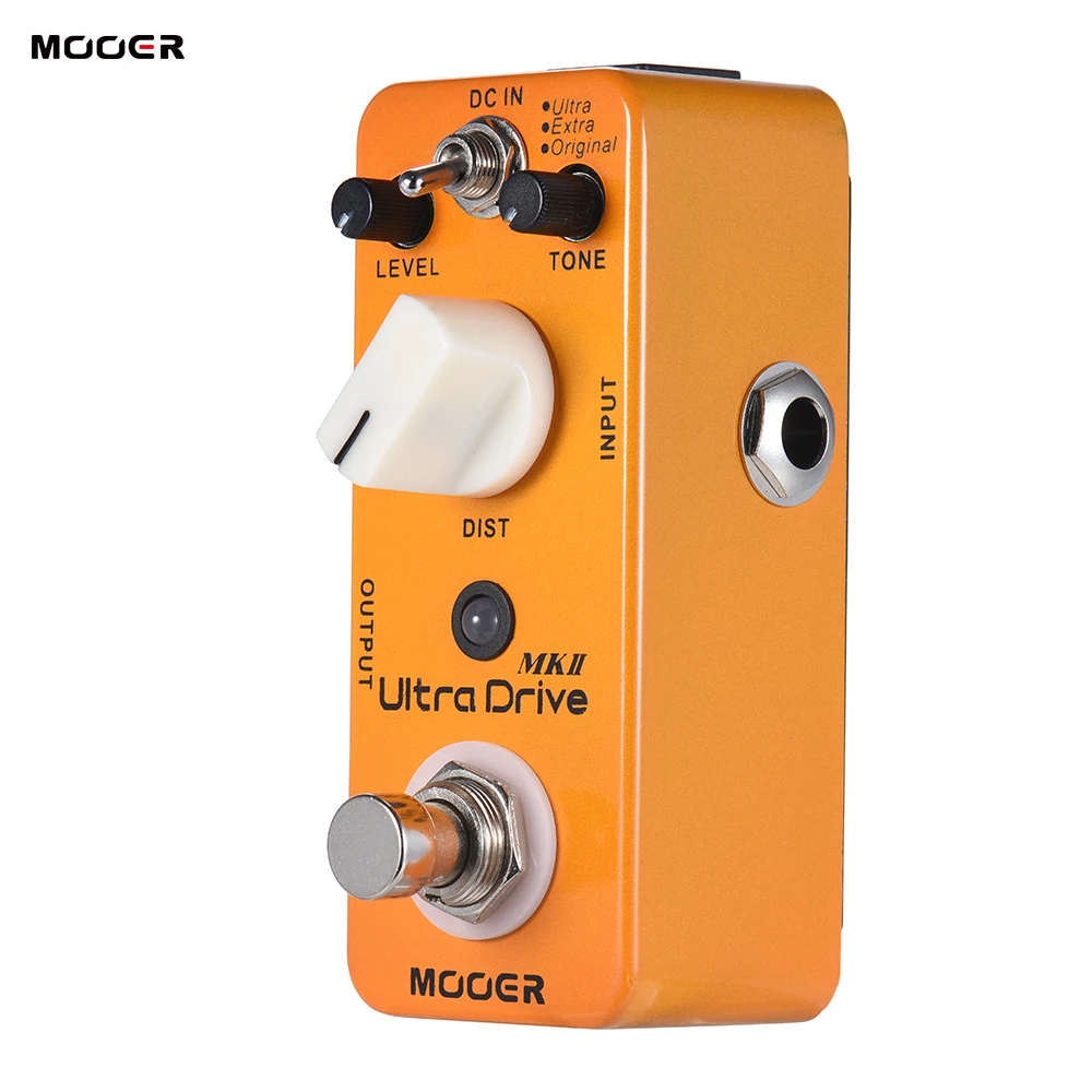 MOOER Ultra Drive MKII Distortion Guitar Effect Pedal 3 Modes True