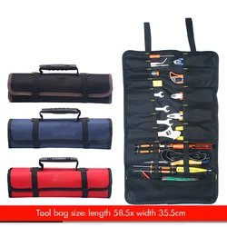 Sac à outils à double couche en tissu Oxford 600D avec poignée, sac à outils Portable étanche 22 poches à outils résistant à l'usure 