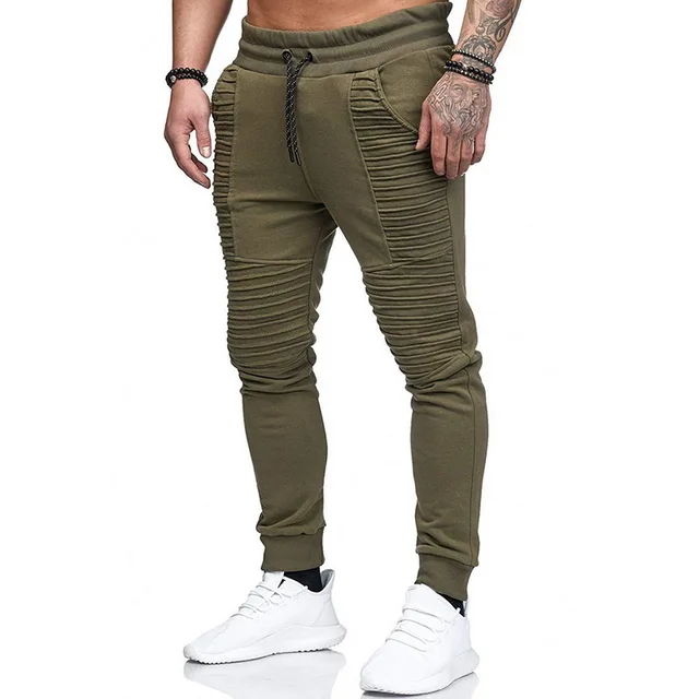 Laamei Hip Hop Men’s Trousers Male Striped Design Jogger Pants Casual Trousersmen Drawstring Pants Spring And Autumn