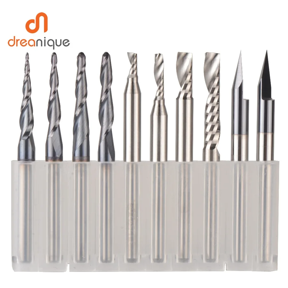 1Set 1-3.175mm shank carbide ball nose end mill CNC engraving router bit ZTXI 1Set 1-3.175mm shank carbide ball nose end mill CNC engraving router bit ZTXI