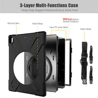 pro ipad הילדים הבטוחים Heavy Duty סיליקון TPU + PC פגז עמיד Stand Cover Case עבור iPad Pro 12.9 2018 360 עמיד סיבוב הטבלט Case (5)