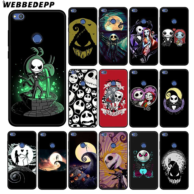 

WEBBEDEPP Jack Skellington Soft Silicone Case for Huawei Honor Mate 20 10 8X 8C 8 6A 7A 7X 7C Lite Pro TPU
