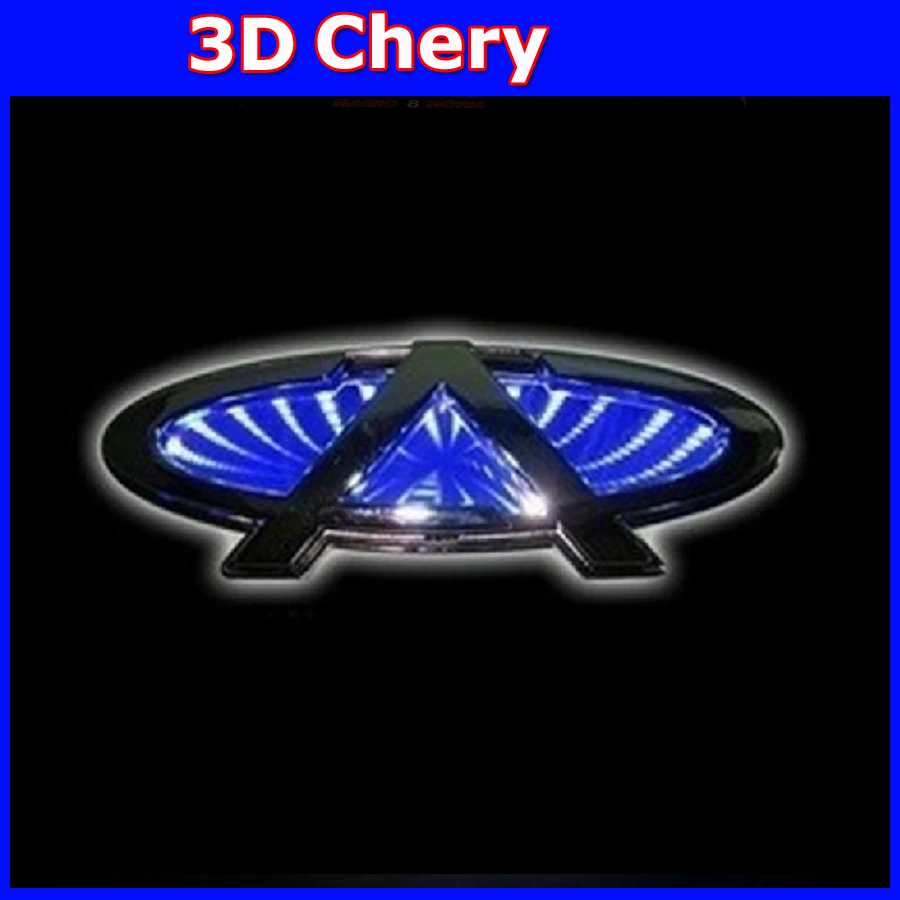 

auto 3d logo light Chery giggo LED  badge sticker Light front rear logo a3 a5 QQ LED Lamp Auto Emblem Led Light