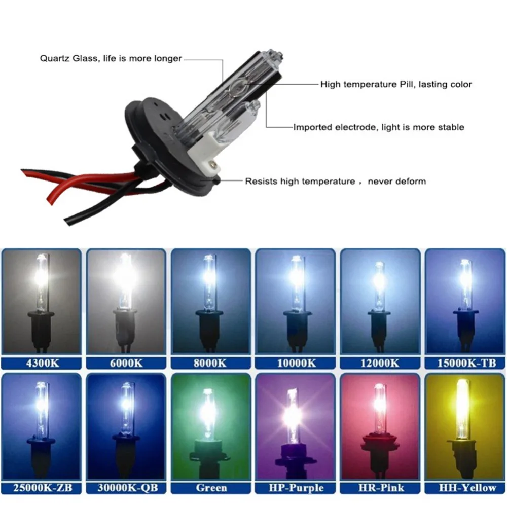 Как поменять цвет лампочки One Pair Xenon H4 Hid Bulb H4 With Halogen Lamp For Car Headlight 4300k 5000k 60