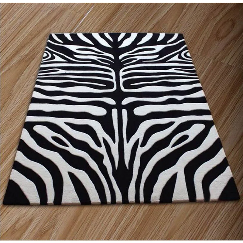 Большой черно-белый художественный ковер для гостиной, конференц-зала, спальни, ручная работа, материал, пользовательский ковер, логотип личного брэнда, размер