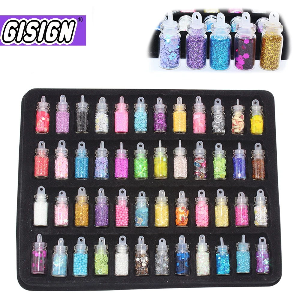 

48Pcs Slime Supplies for Filler Fluffy Clay Slime Box Toys for Children Charms Slimes Kit DIY Sequins Glitter Accessories Kids