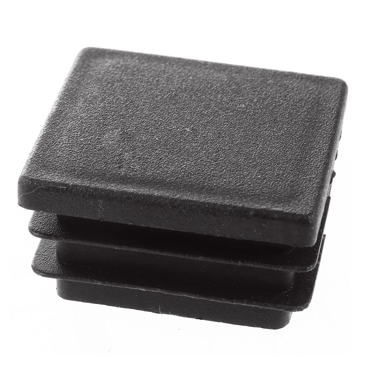 12 шт Пластик ребристые квадратные торцевые крышки Втулка черный, 35*35 мм